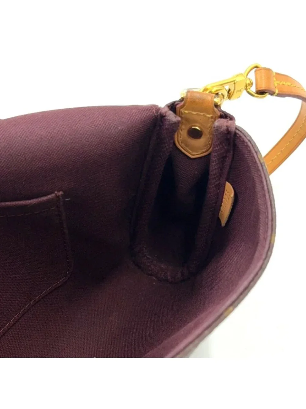 Louis Vuitton Favorite MM Monogram Leather Brown Light Handbag Gold